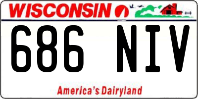 WI license plate 686NIV