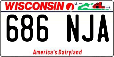 WI license plate 686NJA