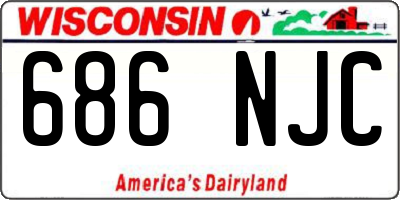 WI license plate 686NJC