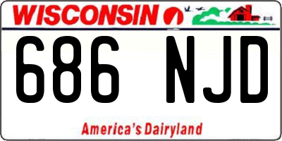WI license plate 686NJD