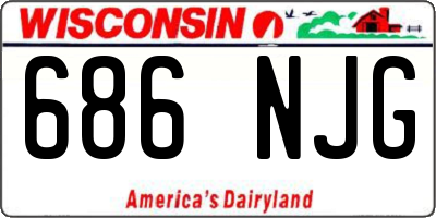 WI license plate 686NJG