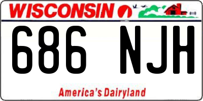 WI license plate 686NJH