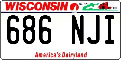 WI license plate 686NJI