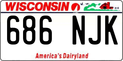 WI license plate 686NJK
