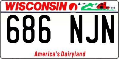 WI license plate 686NJN