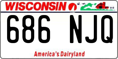 WI license plate 686NJQ