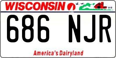 WI license plate 686NJR
