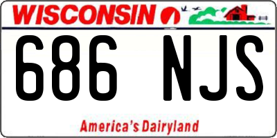 WI license plate 686NJS