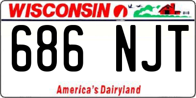 WI license plate 686NJT