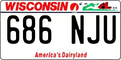 WI license plate 686NJU