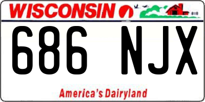 WI license plate 686NJX