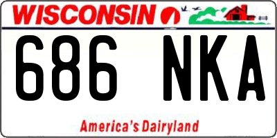 WI license plate 686NKA