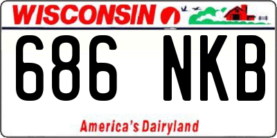 WI license plate 686NKB