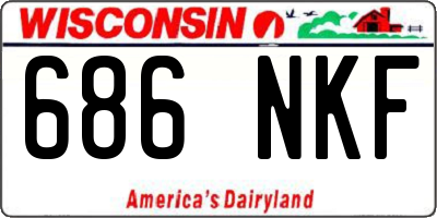 WI license plate 686NKF