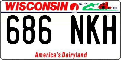 WI license plate 686NKH