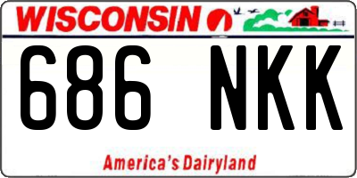 WI license plate 686NKK
