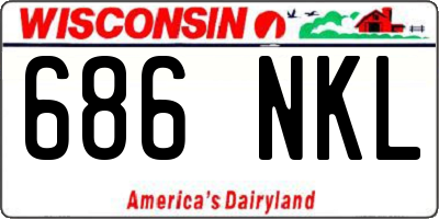 WI license plate 686NKL