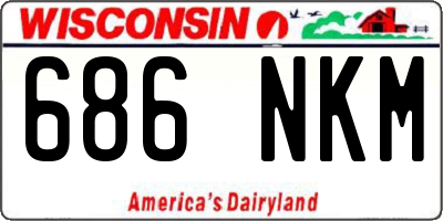 WI license plate 686NKM