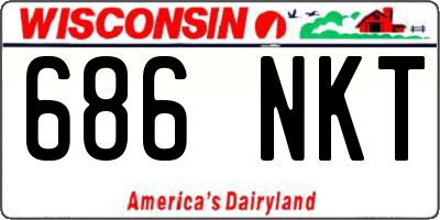WI license plate 686NKT