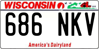 WI license plate 686NKV