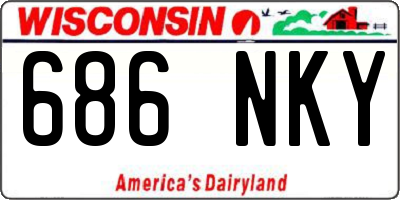 WI license plate 686NKY