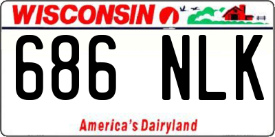 WI license plate 686NLK