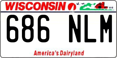 WI license plate 686NLM