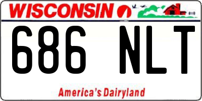 WI license plate 686NLT