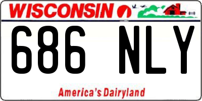 WI license plate 686NLY
