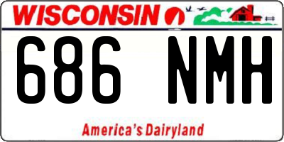 WI license plate 686NMH