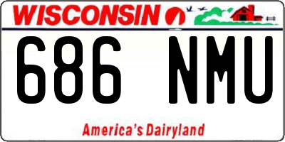 WI license plate 686NMU