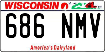 WI license plate 686NMV