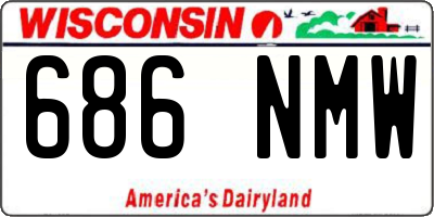 WI license plate 686NMW