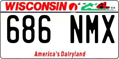 WI license plate 686NMX