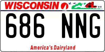 WI license plate 686NNG