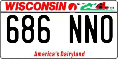 WI license plate 686NNO