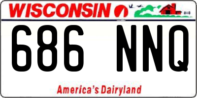 WI license plate 686NNQ