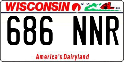 WI license plate 686NNR