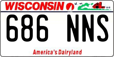 WI license plate 686NNS
