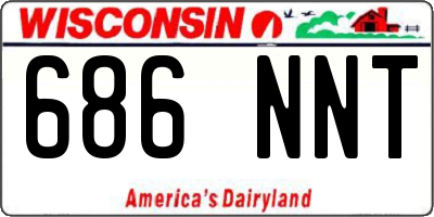 WI license plate 686NNT