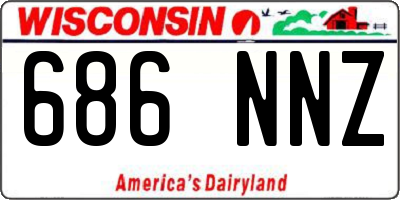 WI license plate 686NNZ