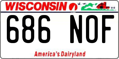 WI license plate 686NOF