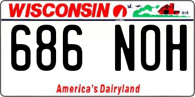 WI license plate 686NOH