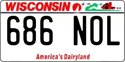 WI license plate 686NOL
