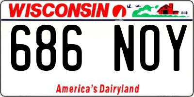 WI license plate 686NOY