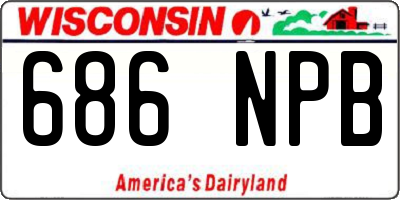 WI license plate 686NPB