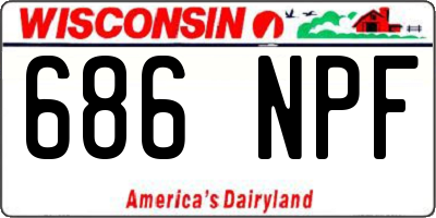 WI license plate 686NPF