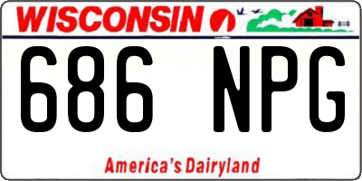 WI license plate 686NPG