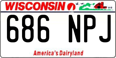 WI license plate 686NPJ