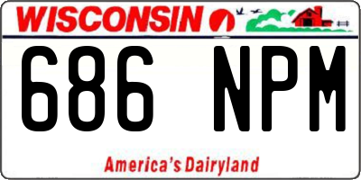 WI license plate 686NPM